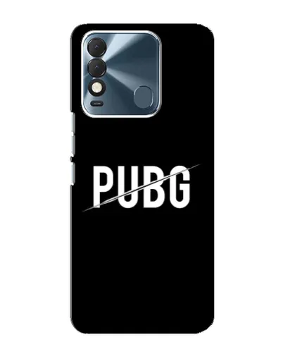 Чохол для TECNO Spark 8 з картинкою «PUBG — білий логотип»