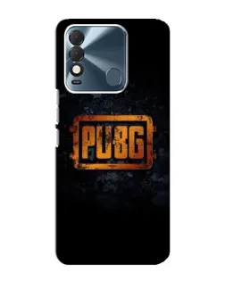 Чохол для TECNO Spark 8 з картинкою «PUBG — золотий логотип»