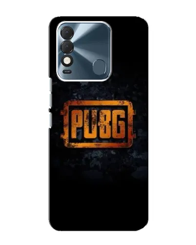 Чохол для TECNO Spark 8 з картинкою «PUBG — золотий логотип»