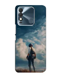 Чохол для TECNO Spark 8 з картинкою «Герой PUBG на скелі»