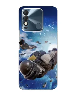 Чохол для TECNO Spark 8 з картинкою «Десант PUBG — стрибок»