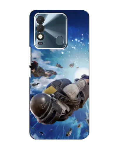 Чохол для TECNO Spark 8 з картинкою «Десант PUBG — стрибок»