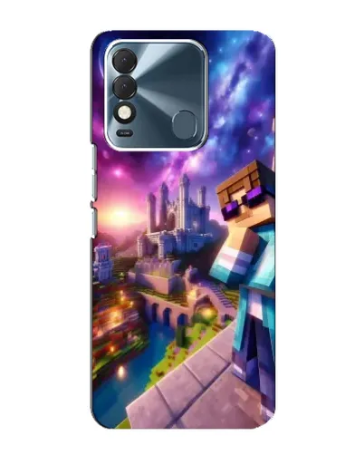 Чехол для TECNO Spark 8 с картинкой «Стив и космос»