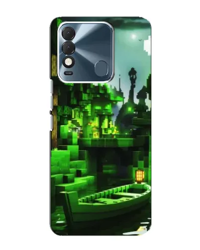 Чехол для TECNO Spark 8 с картинкой «Minecraft лесной пейзаж»