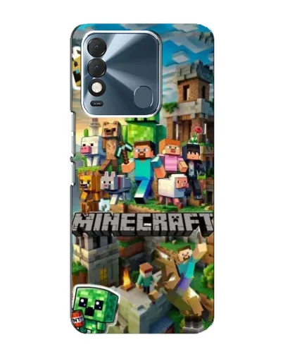 Чехол для TECNO Spark 8 с картинкой «Замок Minecraft»
