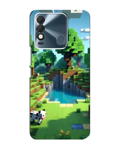 Чехол для TECNO Spark 8 с картинкой «Minecraft летний день»