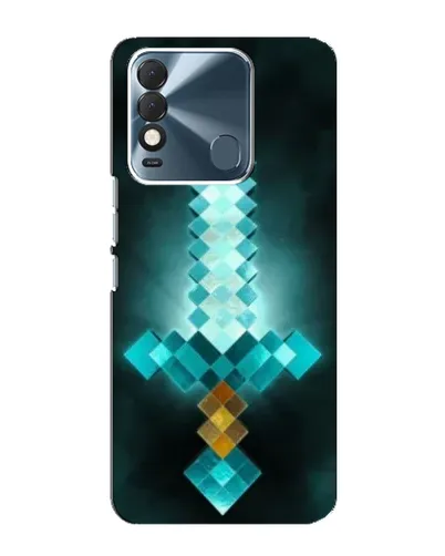 Чехол для TECNO Spark 8 с картинкой «Алмазный меч неон»