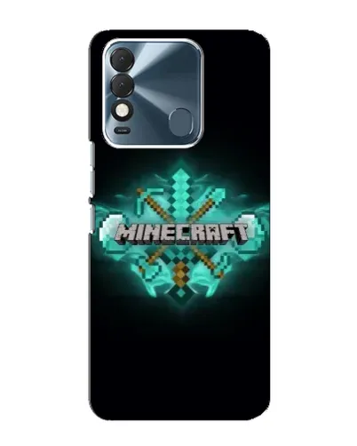 Чехол для TECNO Spark 8 с картинкой «Minecraft Diamond лого»