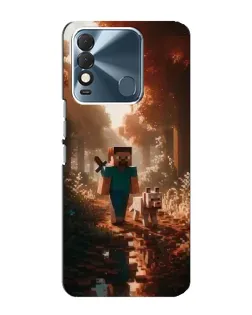 Чехол для TECNO Spark 8 с картинкой «Стив в лесу» Чехол для TECNO Spark 8 с картинкой «Стив в лесу»