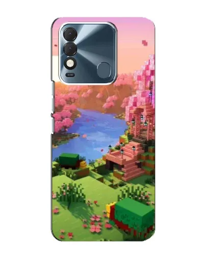 Чехол для TECNO Spark 8 с картинкой «Розовое дерево Minecraft»