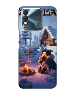 Чехол для TECNO Spark 8 с картинкой «Зимний Minecraft» Чехол для TECNO Spark 8 с картинкой «Зимний Minecraft»