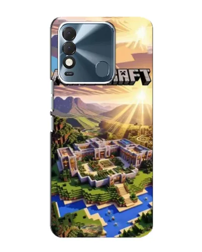 Чехол для TECNO Spark 8 с картинкой «Minecraft панорама»
