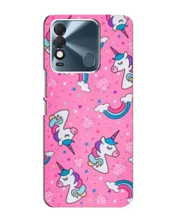 Чехол для TECNO Spark 8 с картинкой «Unicorn паттерн розовый» Чехол для TECNO Spark 8 с картинкой «Unicorn паттерн розовый»