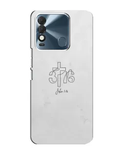 Чохол для TECNO Spark 8 з картинкою «Івана 3:16 Хрест»