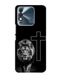 Чохол для TECNO Spark 8 з картинкою «Лев та Хрест»