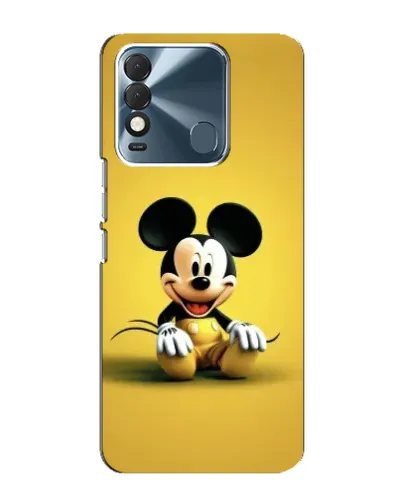 Чехол для TECNO Spark 8 с картинкой «Микки на желтом»