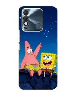 Чехол для TECNO Spark 8 с картинкой «Губка Боб и Патрик ночью» Чехол для TECNO Spark 8 с картинкой «Губка Боб и Патрик ночью»