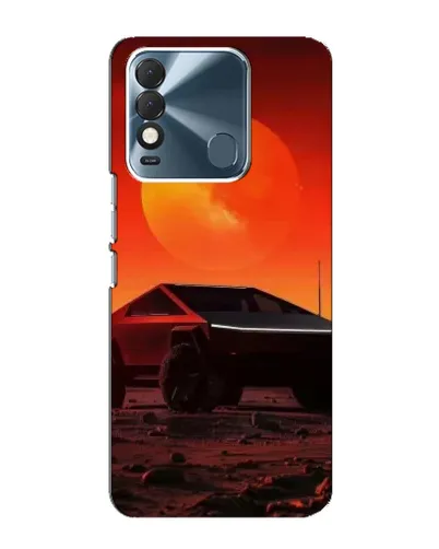 Чехол для TECNO Spark 8 с картинкой «Cybertruck на Марсе»