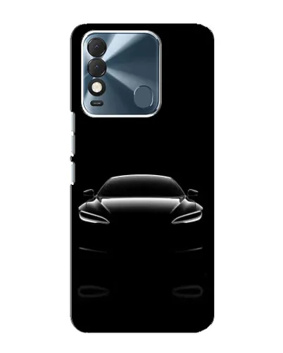 Чехол для TECNO Spark 8 с картинкой «Силуэт Tesla Night»