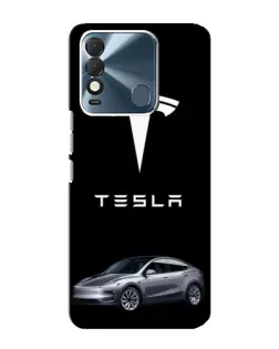 Чехол для TECNO Spark 8 с картинкой «Tesla Model Y»