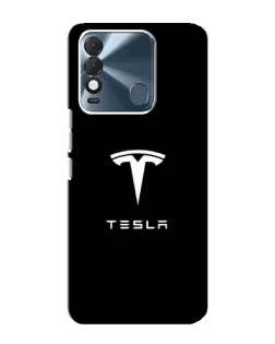 Чехол для TECNO Spark 8 с картинкой «Tesla White Logo»