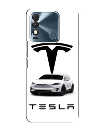 Чехол для TECNO Spark 8 с картинкой «Tesla White Style»
