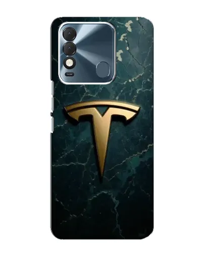 Чехол для TECNO Spark 8 с картинкой «Мраморная Tesla Gold»