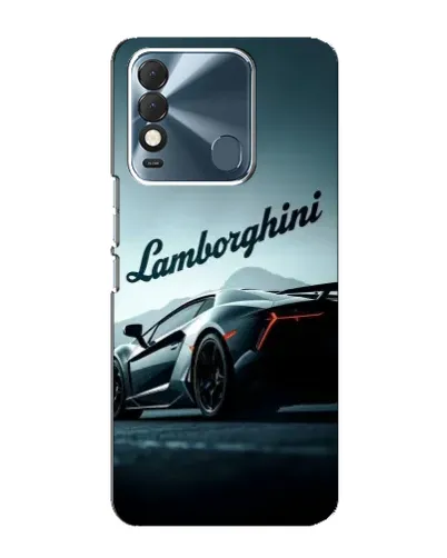 Чехол для TECNO Spark 8 с картинкой «Классическая надпись Lamborghini»