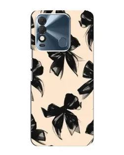 Чехол для TECNO Spark 8 с картинкой «Паттерн черные банты» Чехол для TECNO Spark 8 с картинкой «Паттерн черные банты»