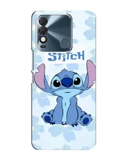 Чохол для TECNO Spark 8 з картинкою «Stitch серед квітів»