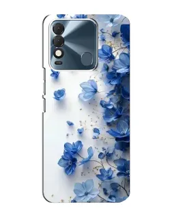 Чохол для TECNO Spark 8 з картинкою «Блакитний квітковий каскад»