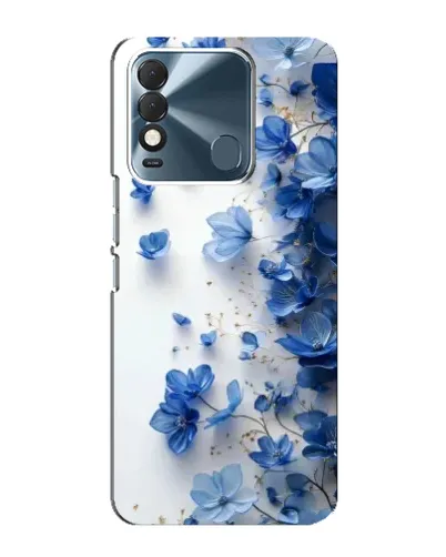 Чохол для TECNO Spark 8 з картинкою «Блакитний квітковий каскад»
