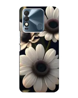 Чохол для TECNO Spark 8 з картинкою «Білі маргаритки макро»