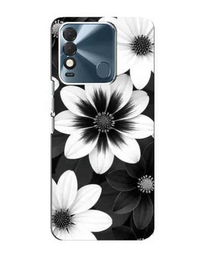 Чохол для TECNO Spark 8 з картинкою «Монохромні айстри»