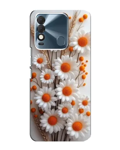 Чохол для TECNO Spark 8 з картинкою «Білі сухоцвіти»