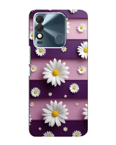 Чохол для TECNO Spark 8 з картинкою «Ромашки на фіолетовому»
