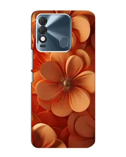 Чохол для TECNO Spark 8 з картинкою «Помаранчева макро квітка»