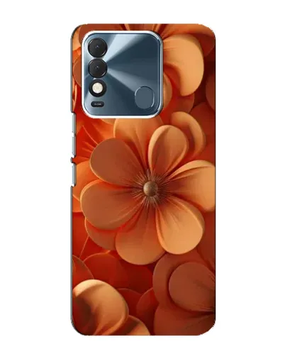 Чохол для TECNO Spark 8 з картинкою «Помаранчева макро квітка»