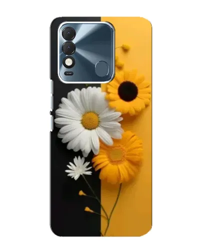 Чохол для TECNO Spark 8 з картинкою «Соняшник та ромашка»