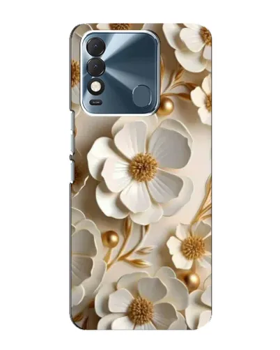 Чохол для TECNO Spark 8 з картинкою «Білі паперові квіти»