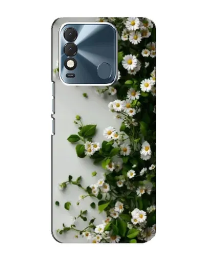 Чохол для TECNO Spark 8 з картинкою «Гілка дрібних білих квітів»