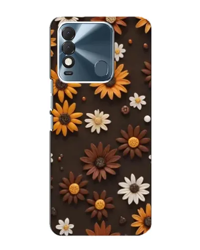 Чохол для TECNO Spark 8 з картинкою «Візерунок з маленьких соняшників»