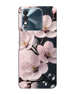 Чохол для TECNO Spark 8 з картинкою «Ніжня сакура та краплі»