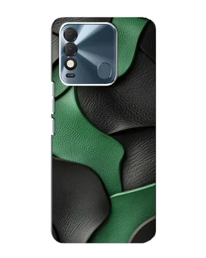 Чехол для TECNO Spark 8 с картинкой «Зеленые кожаные волны»