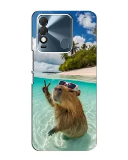 Чехол для TECNO Spark 8 с картинкой «Капибара на море» Чехол для TECNO Spark 8 с картинкой «Капибара на море»