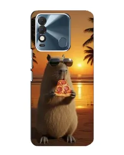Чехол для TECNO Spark 8 с картинкой «Капибара с пиццей» Чехол для TECNO Spark 8 с картинкой «Капибара с пиццей»