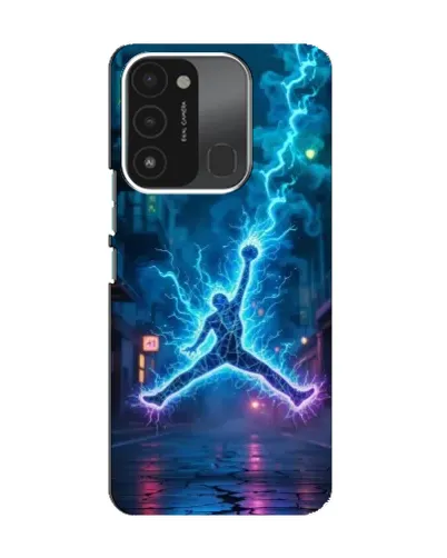 Чехол для TECNO Spark 8C с картинкой «Jordan Gold Jumpman»