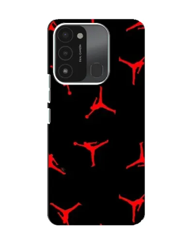 Чехол для TECNO Spark 8C с картинкой «Jordan Red Pattern»