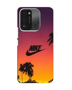Чехол для TECNO Spark 8C с картинкой «Nike на закате солнца»