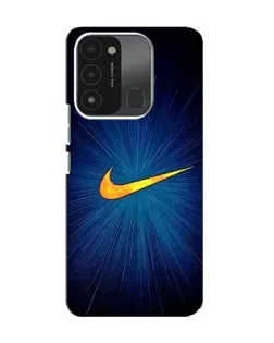 Чехол для TECNO Spark 8C с картинкой «Синий пульс Nike»